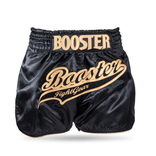 BOOSTER TBT SLUGGER BK/GOLD MUAY THAI SHORTS