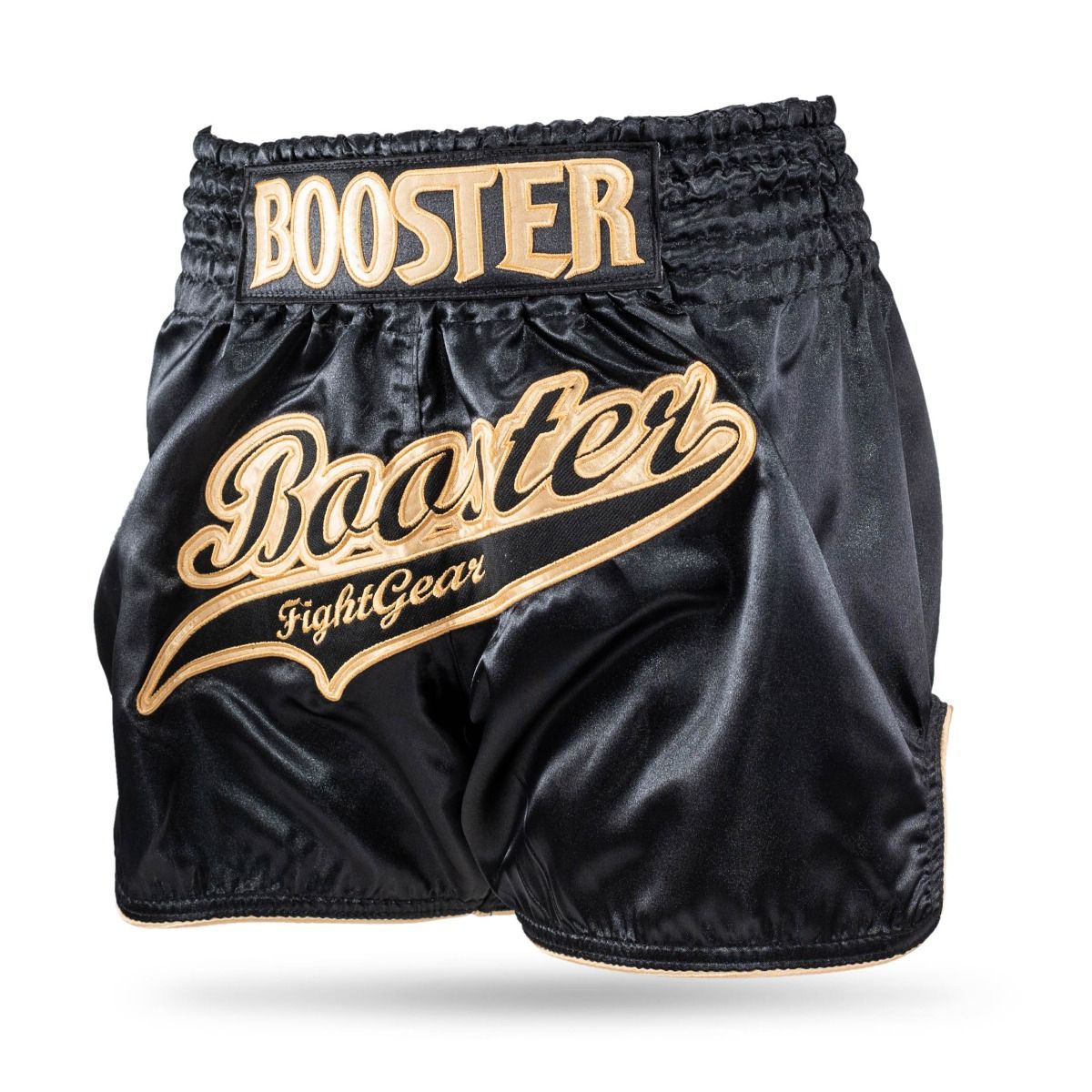 BOOSTER TBT SLUGGER BK/GOLD MUAY THAI SHORTS