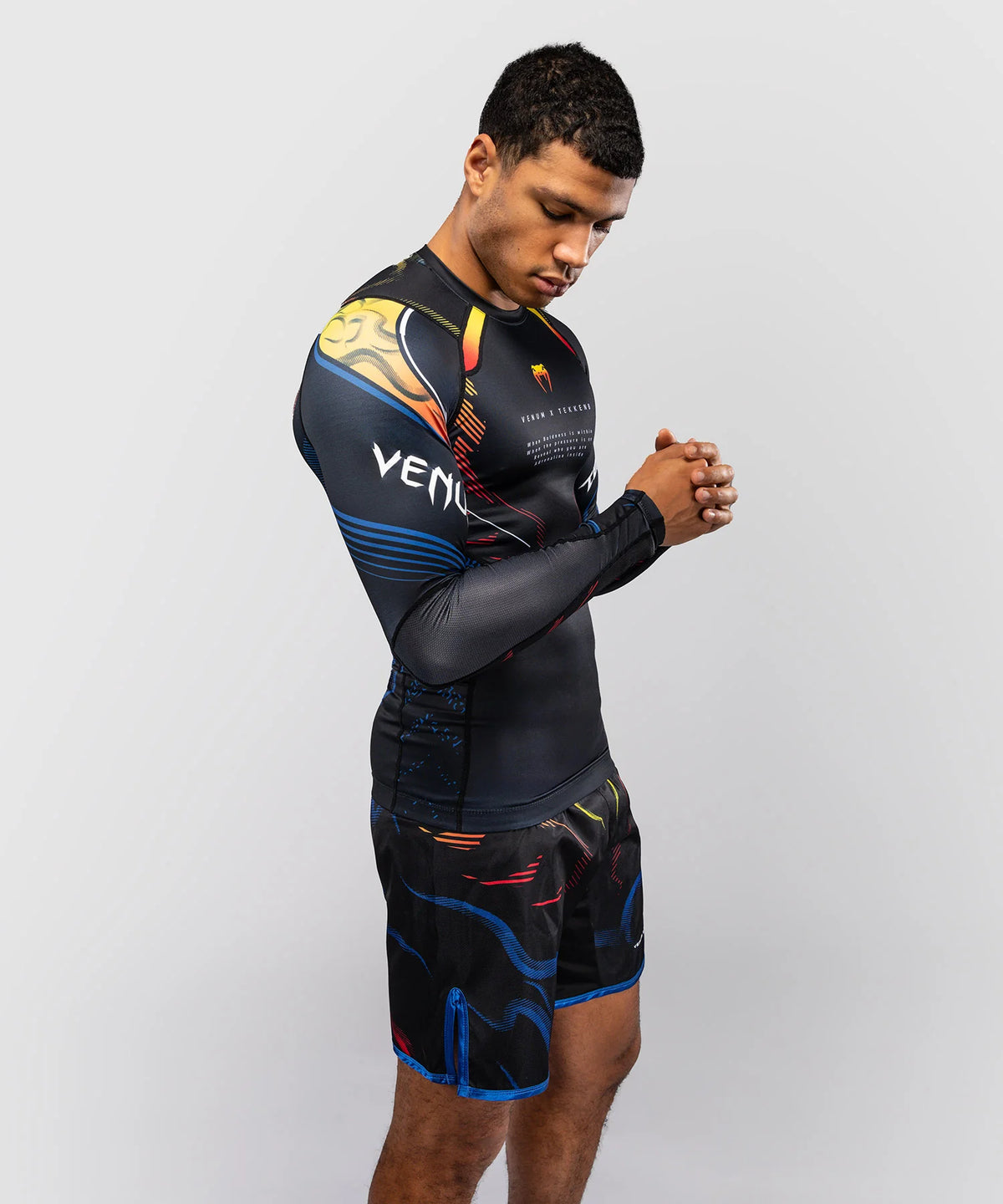 Venum x TEKKEN 8 Langarm Rashguard - Schwarz/Orange