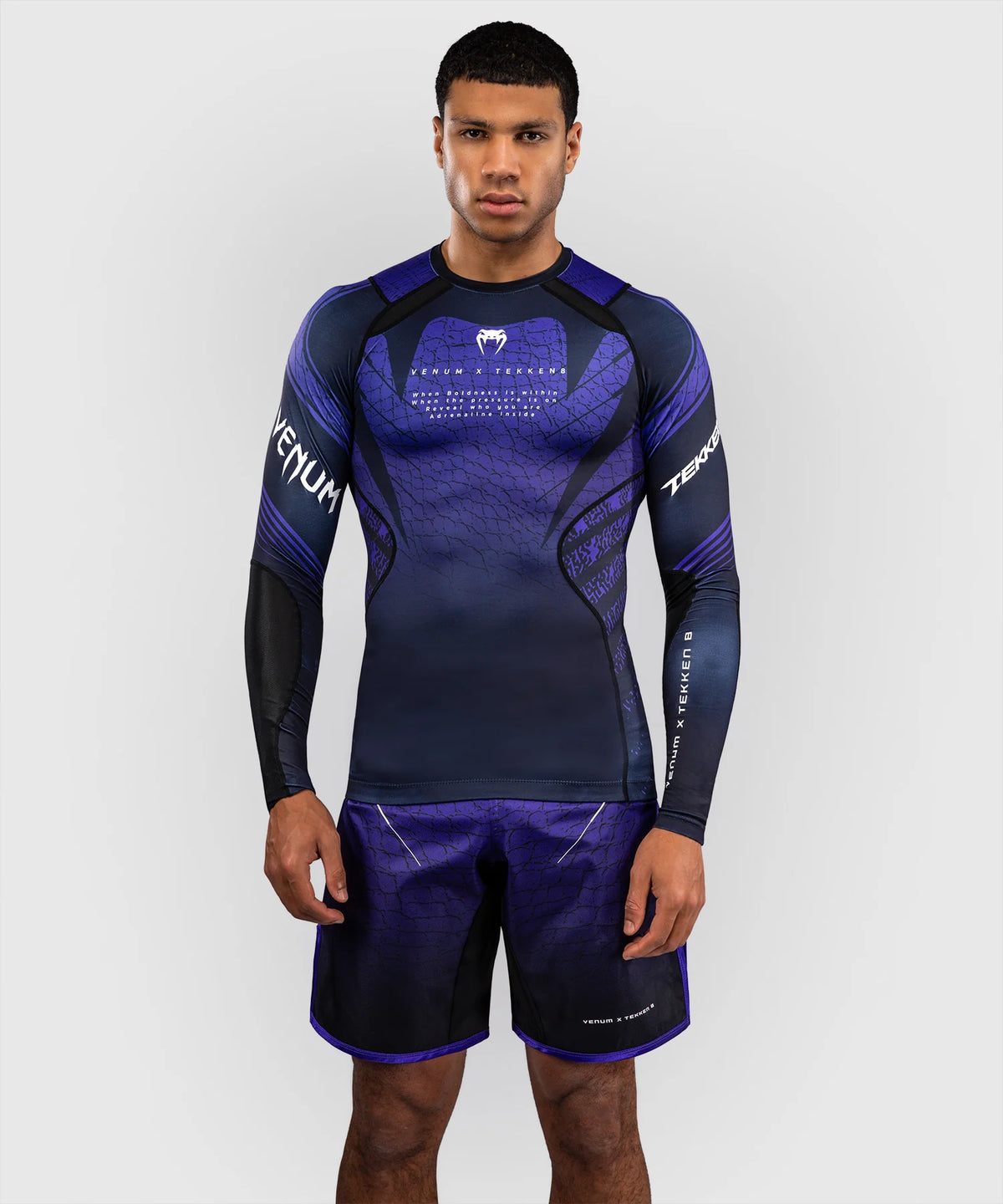 Venum x TEKKEN 8 Langarm Rashguard - Schwarz/Lila