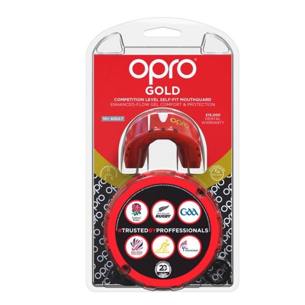 Opro Mundschutz Selbstanpassung Gold Junior rot self fit