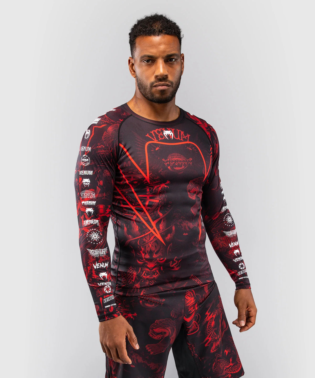 Venum 20th Anniversary Langarm Rashguard - Schwarz/Rot