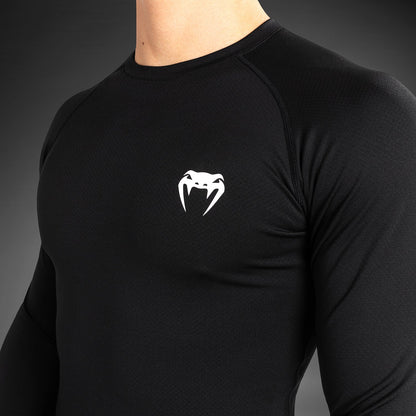 Venum Contender Herren Langärmeliger Rashguard - Schwarz/Weiß