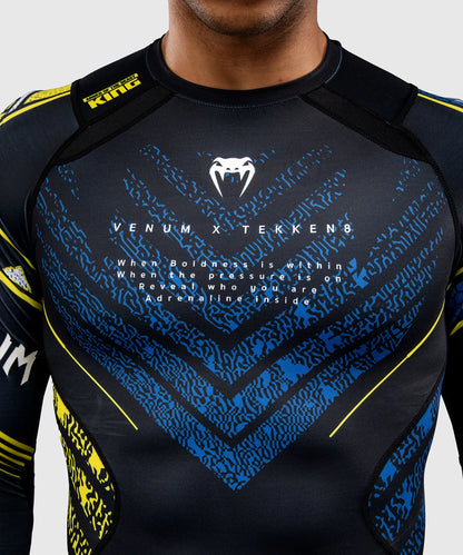 Venum x TEKKEN 8 Langarm Rashguard - King - Schwarz/Gelb