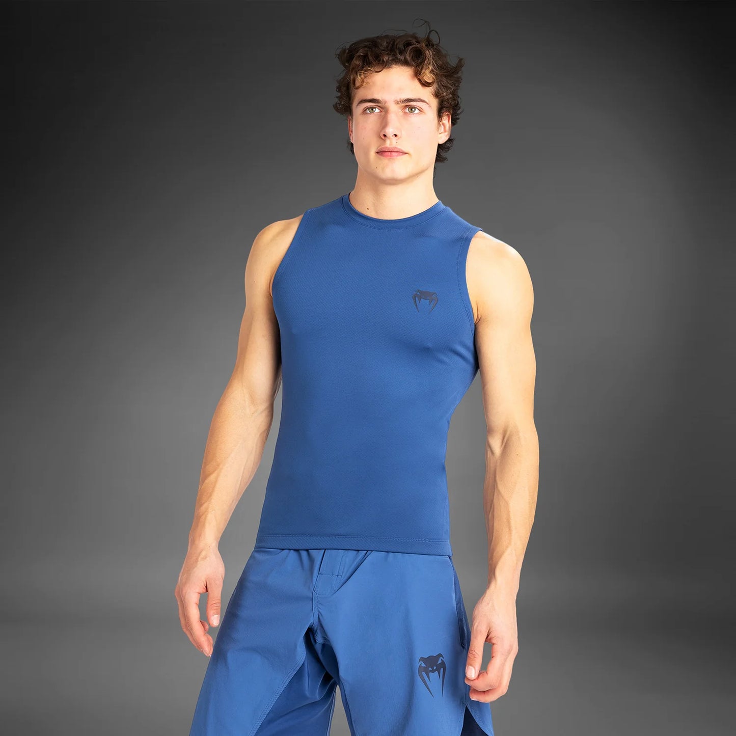 Venum Contender Herren Ärmelloser Rashguard - Blau
