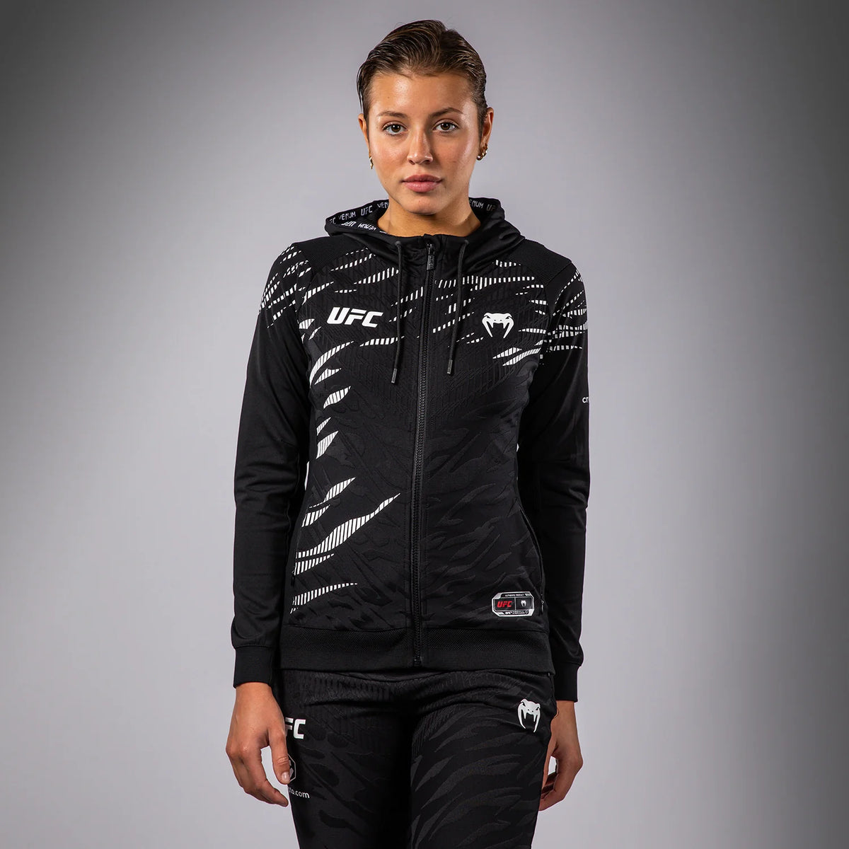 VENUM Zip Hoody, UFC Fusion Authentic Fight Night, schwarz-weiß Woman