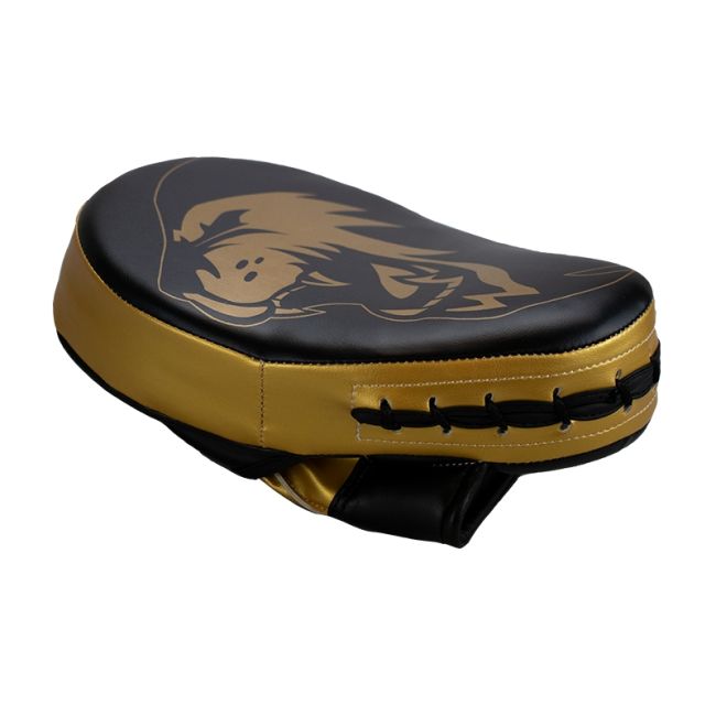 Super Pro Combat Gear Handpads, gebogen, PU, Schwarz/Gold