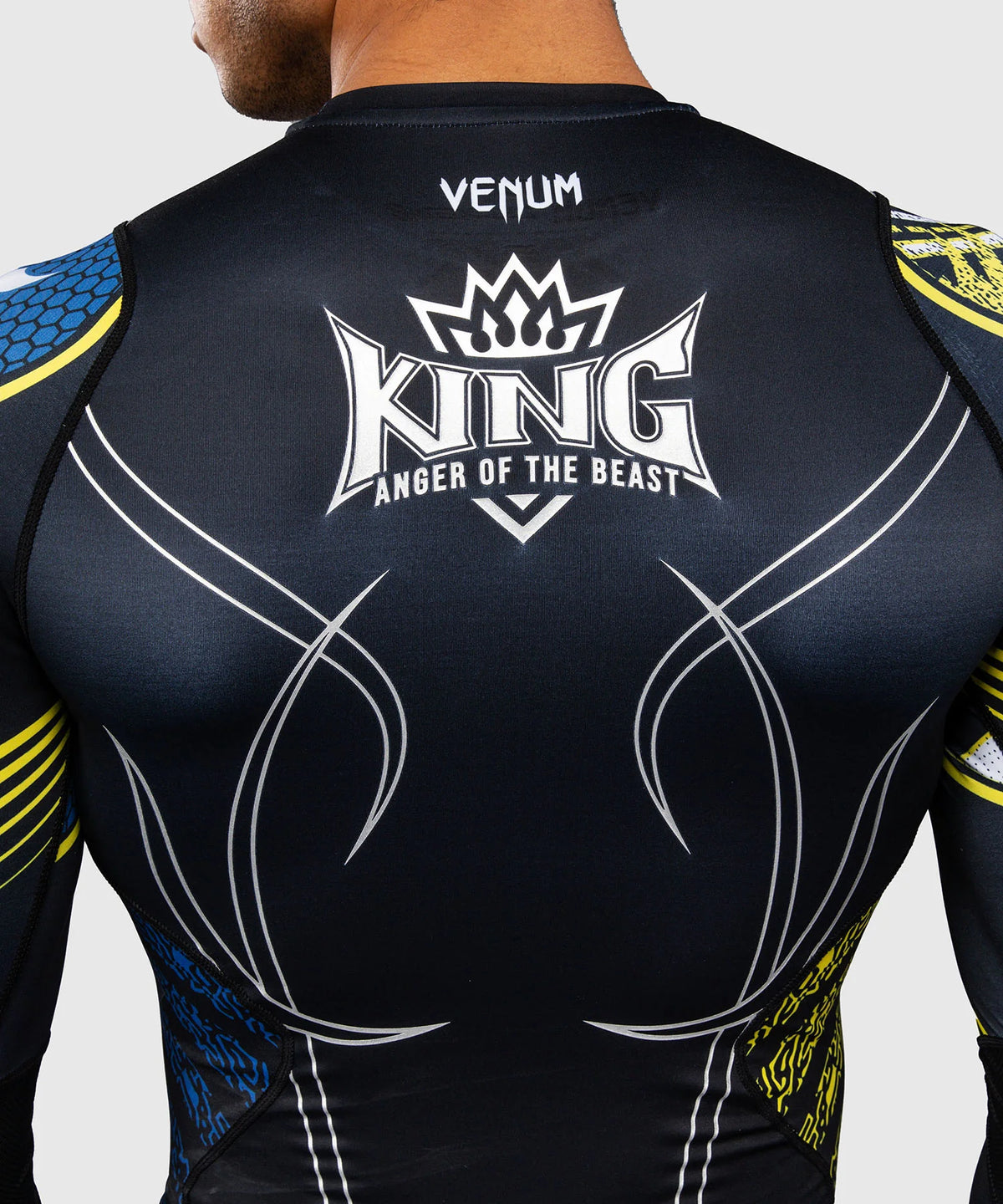 Venum x TEKKEN 8 Langarm Rashguard - King - Schwarz/Gelb