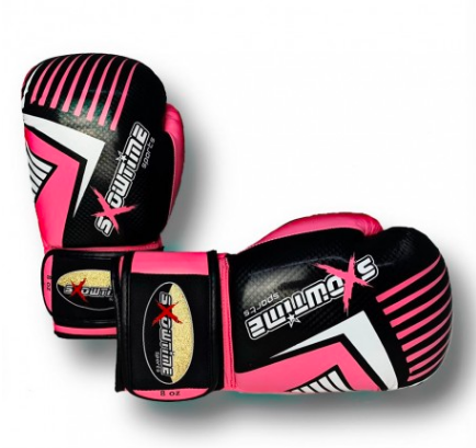 Boxhandschuhe "Diamond" Schwarz/Pink