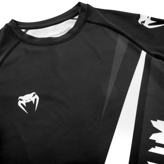 Venum Contender 4.0 Rashguard Schwarz/Grau/Weiß short sleeve