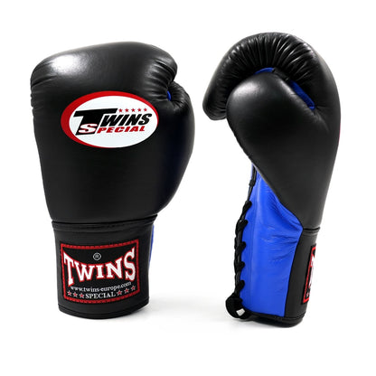 TWINS Leder Boxhandschuhe BGLL-1 BLUE/BLACK