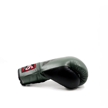 TWINS Leder Boxhandschuhe BGLL 8 OLIVE/BLACK