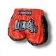 K-1 Thaiboxing Short in Satin "Mesh" in Mandarin/Schwarz