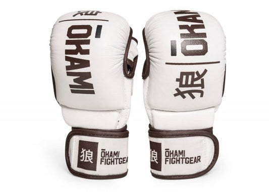 OKAMI MMA HI-PRO SPARRING GLOVES WHITE