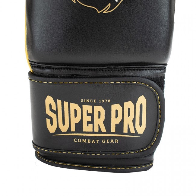 SUPER PRO COMBAT GEAR VICTOR BOXSACKHANDSCHUHE SCHWARZ/GOLD