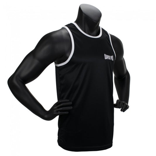 Super Pro Combat Gear Club Boxing Top Singlet Schwarz/Weiß