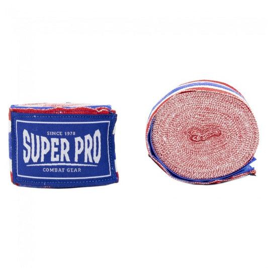 Super Pro Boxbandage Combat Gear Bandagen Rot/Weiß/Blau