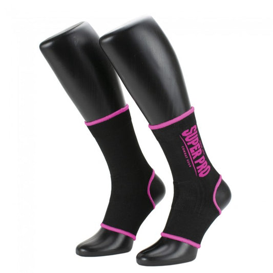 Super Pro Combat Gear Knöchelschützer Schwarz/Pink