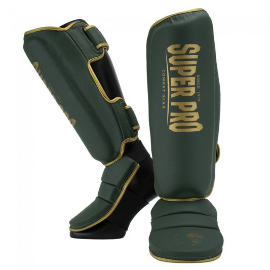 Super Pro Combat Gear Schienbeinschützer Protector SE Grün/Gold