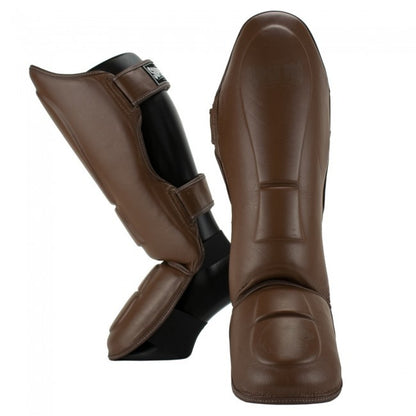 Super Pro Combat Gear Leder Schienbeinschoner Guardian SE Braun