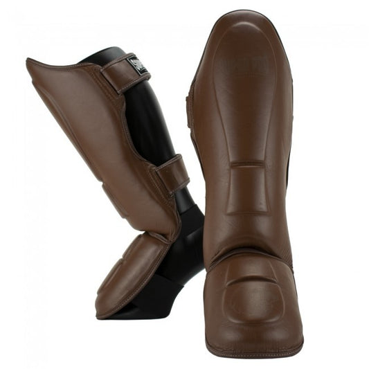 Super Pro Combat Gear Leder Schienbeinschoner Guardian SE Braun