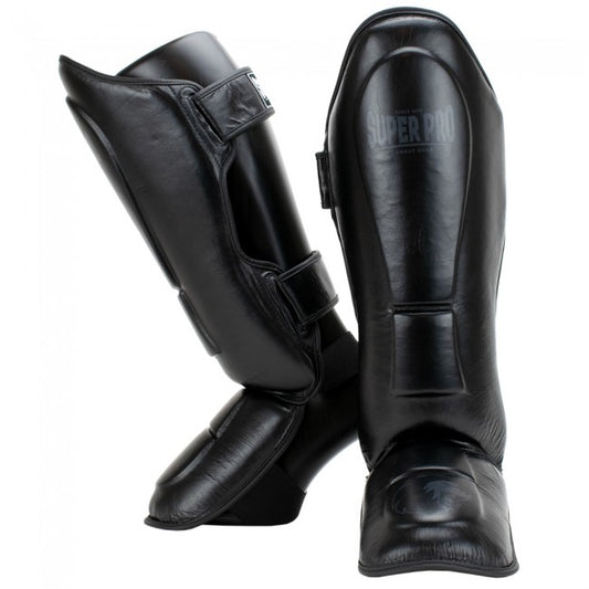 Super Pro Combat Geareder Schienbeinschoner Guardian Schwarz