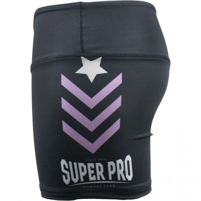 Super Pro Short Tights Women No Mercy white/purple/silver