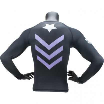 Super Pro Rash Guard Long Sleeve No Mercy white/purple/silver