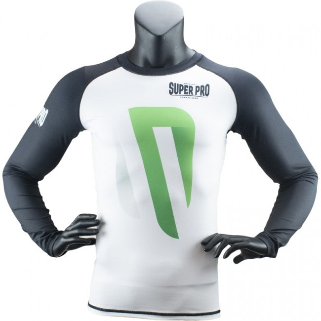 Super Pro Rash Guard Long Sleeve No Mercy black/green/silver