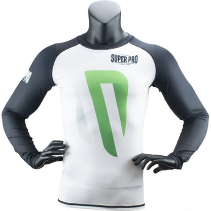 Super Pro Rash Guard Long Sleeve No Mercy black/green/silver