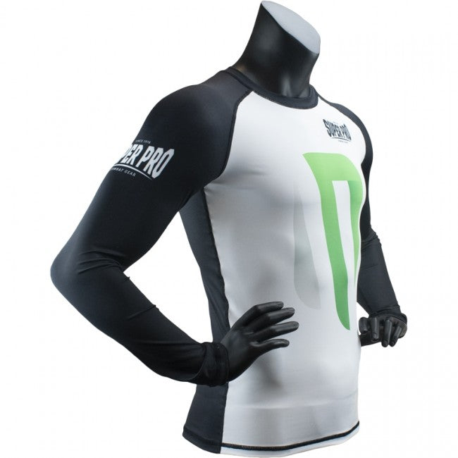 Super Pro Rash Guard Long Sleeve No Mercy black/green/silver