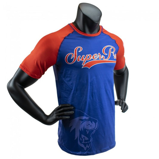 Super Pro Combat Gear T-Shirt Sublimation Challenger Blau/Rot/Weiß