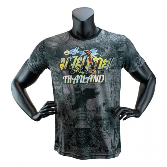 SUPER PRO COMBAT GEAR THAI T-SHIRT PATTAYA MADE IN THAILAND BLACK