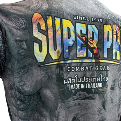 SUPER PRO COMBAT GEAR THAI T-SHIRT PATTAYA MADE IN THAILAND BLACK