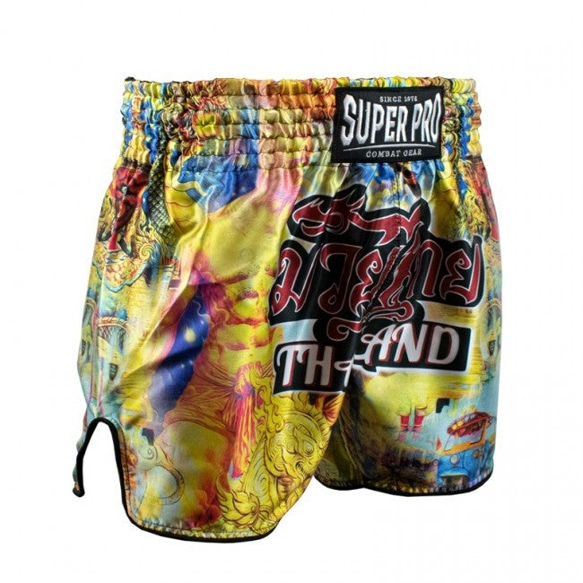SUPER PRO COMBAT GEAR THAISHORT PATTAYA MADE IN THAILAND YELLOW
