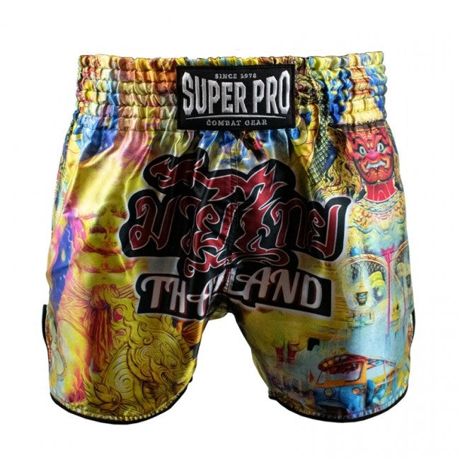 SUPER PRO COMBAT GEAR THAISHORT PATTAYA MADE IN THAILAND YELLOW