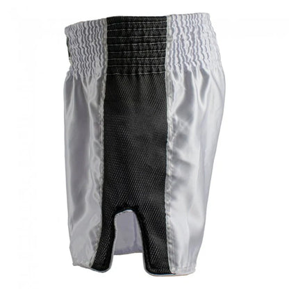 SUPER PRO COMBAT GEAR THAI- UND KICKBOXING SHORT BRAVE WHITE/BLACK kids
