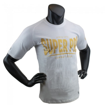 Super Pro T-Shirt S.P. Logo Weiß/Gold