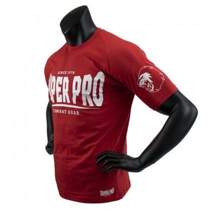 Super Pro T-Shirt S.P. Logo Rot/Weiß
