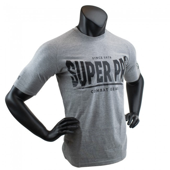Super Pro T-Shirt S.P. Logo Grau/Schwarz