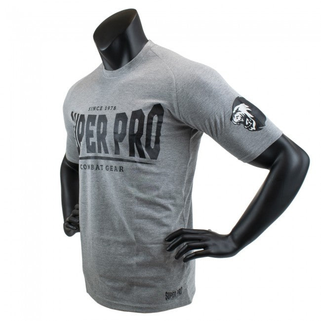 Super Pro T-Shirt S.P. Logo Grau/Schwarz