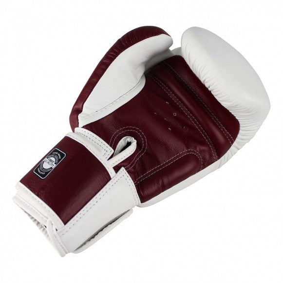 Twins Boxhandschuhe BGVL 3 Leder Weiß Weinrot