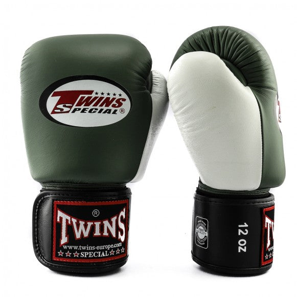 Twins BGVL 4 Boxhandschuhe Schwarz Olive Weiß