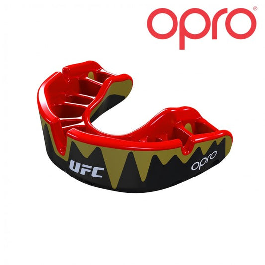 UFC Mundschutz Opro Platin Schwarz Metall/Rot-Copy