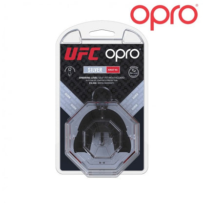 UFC Mundschutz Opro Silber Schwarz/Rot