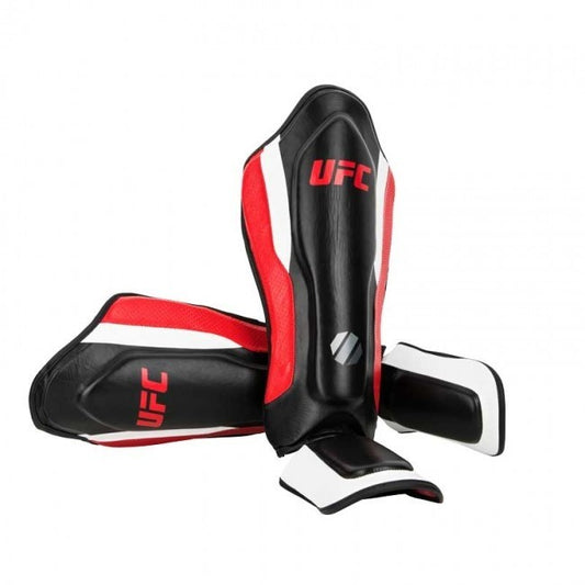 UFC Training Shin Guard Leather black/red