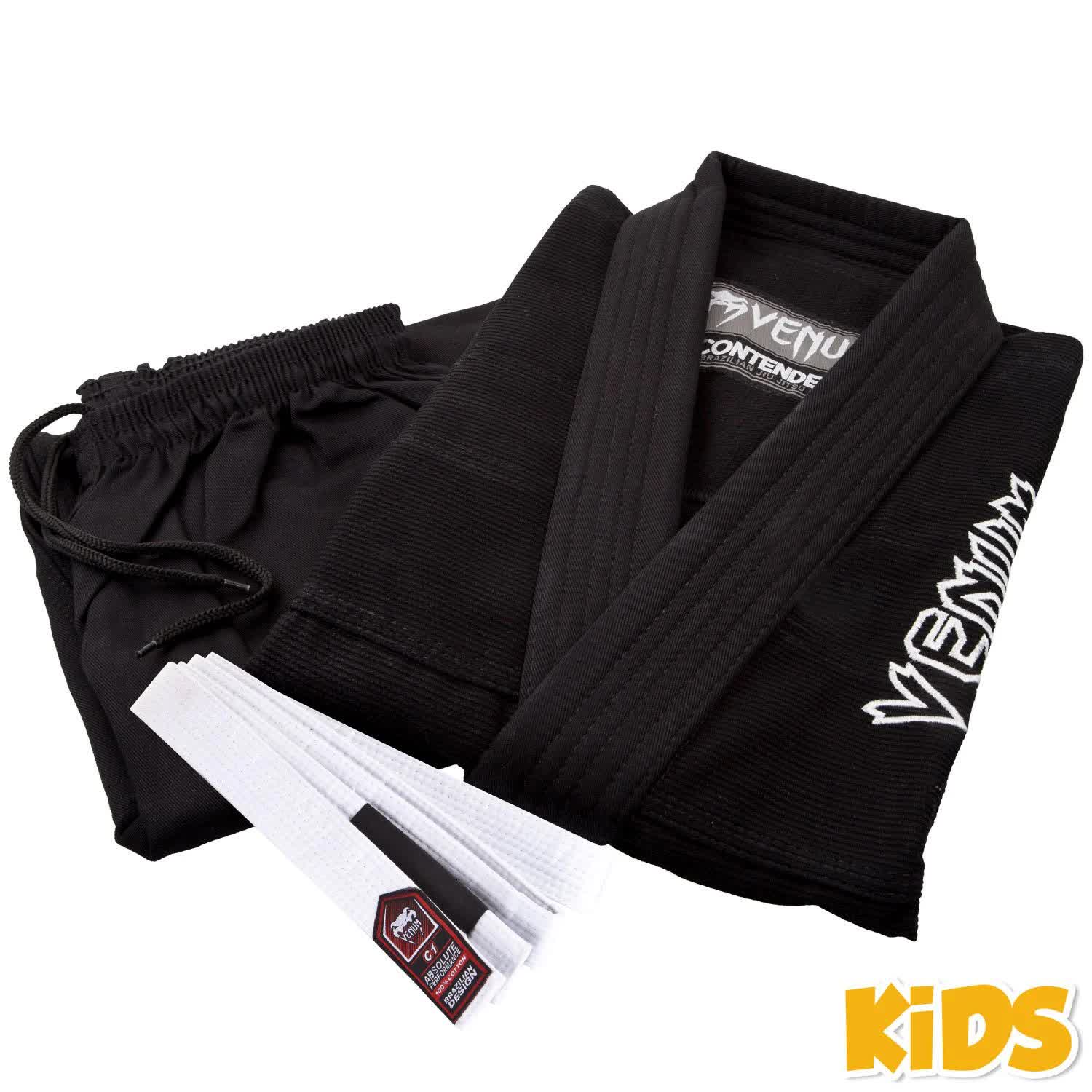 Venum Contender Kids BJJ Gi Schwarz