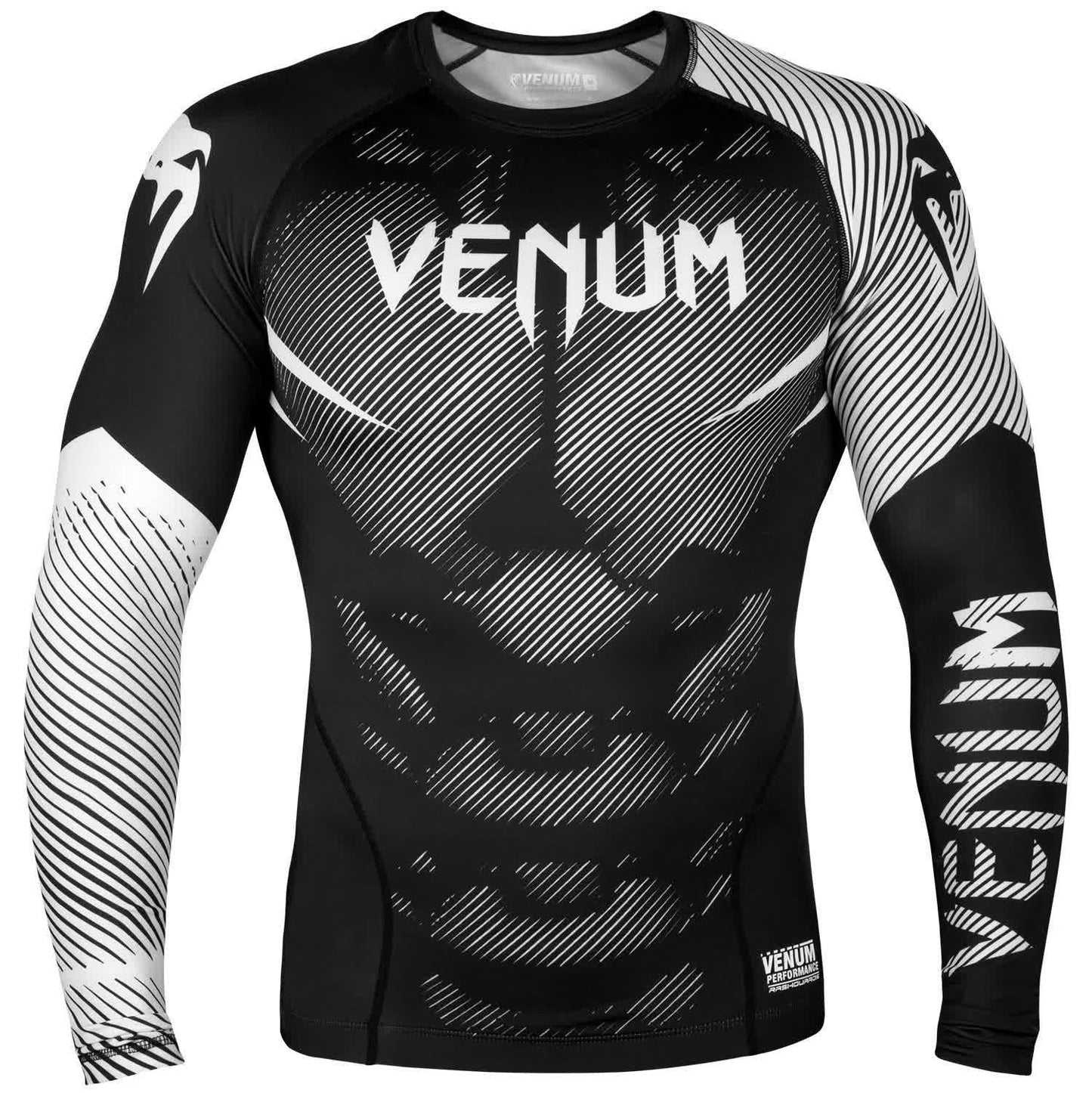 Venum NoGi 2.0 Rashguard - Langarm - Schwarz/Weiß