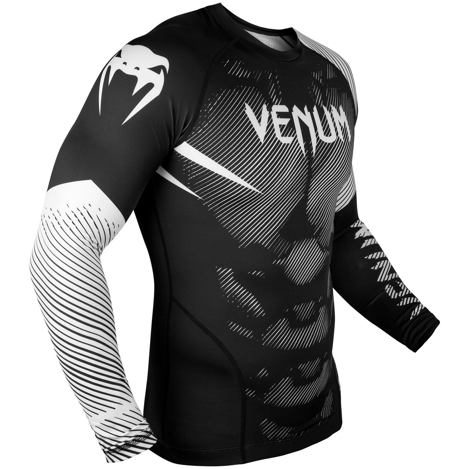 Venum NoGi 2.0 Rashguard - Langarm - Schwarz/Weiß