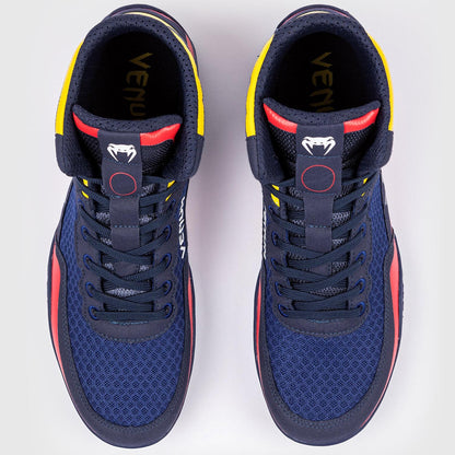 VENUM Wrestling Schuhe Elite blau-gelb